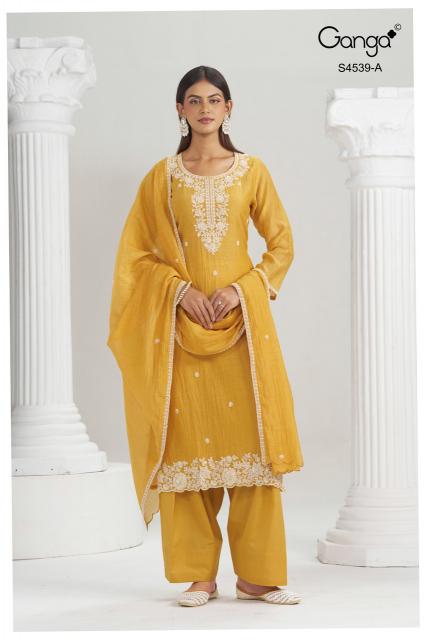 Ganga aparna 4539 wholesale dress materials from surat mills